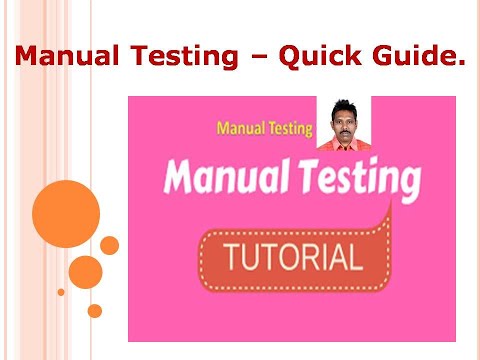Manual Testing Quick Guide | G C Reddy |