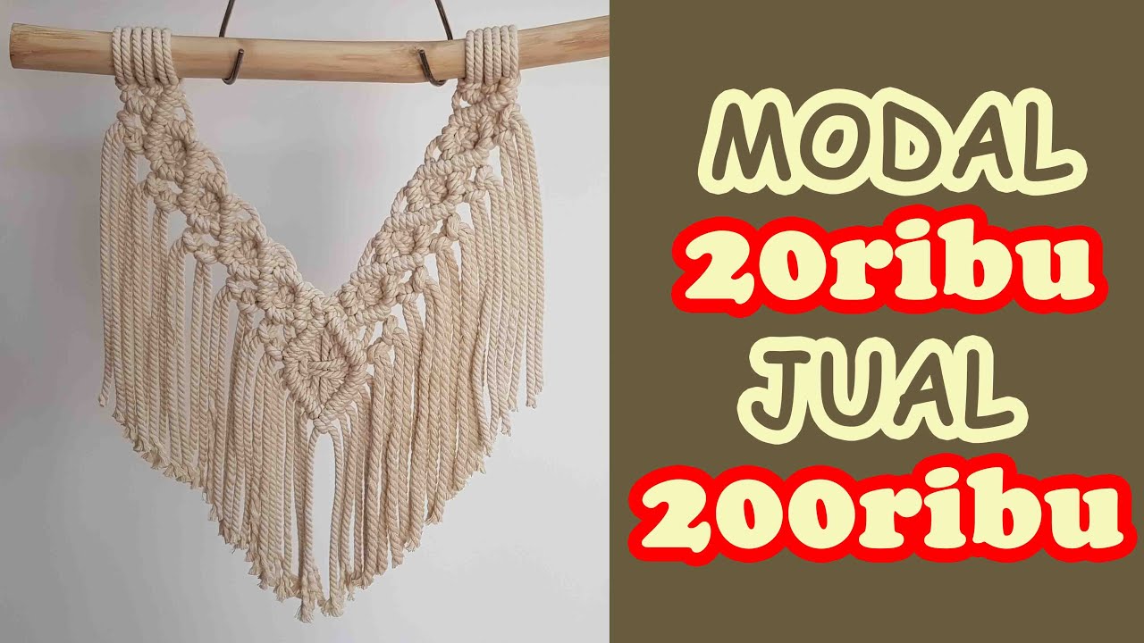  CARA  MEMBUAT  MACRAME  WALL HANGING TUTORIAL  HIASAN 