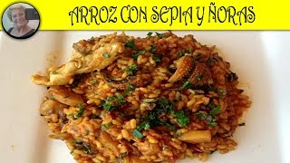 ARROZ CON SEPIA Y ÑORAS - Recetas de Cocina