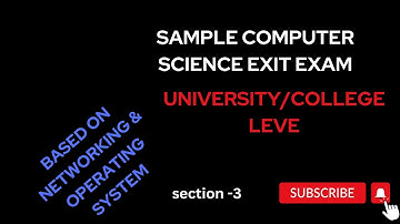 Sample Computer Science Exit Exam Section - 3