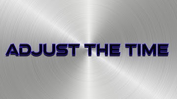 How to change the time of a Range Hood Clock