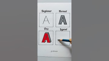 How to draw A letter 3d🤔#art #drawing #tutorial #shorts #youtubeshorts