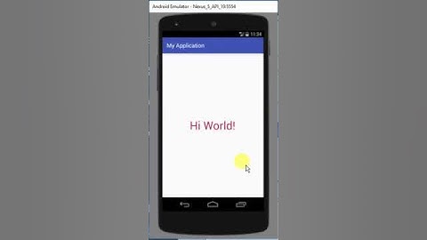Basic hello world app with Android Studio.