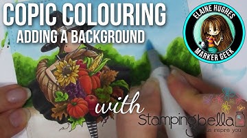Copic Colouring a Simple Background for Stamped Images feat. Stamping Bella