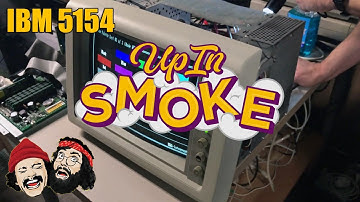 IBM 5154 EGA Color Monitor Goes Up in Smoke Playing Leisure Suit Larry!