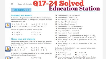 Thomas Calculus| Exercise 1.2| Q17-24. Complete lecture in Hindi by Education Station.