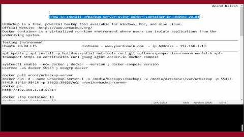 How To Install UrBackup Server Using Docker Container On Ubutnu 20.04