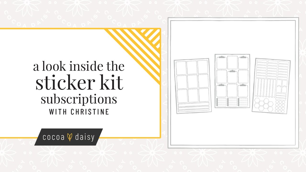 Взгляд изнутри на подписку на наборы наклеек Cocoa Daisy и панель управления подпиской от Кристин.
