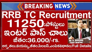 RRB TC Recruitment 2024 || Railway Ticket Collector notification || RRB TC 2024 Vacancy Full Details