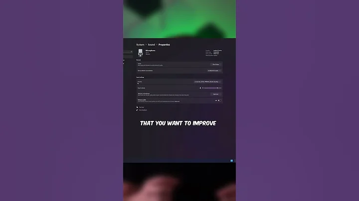 This Windows TRICK Can Improve Your Mic's Audio Quality! #shorts #tech