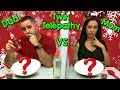 TWIN TELEPATHY SLIME CHALLENGE MOM VS DAD! READING EACH OTHERS MIND! CHRISTMAS EDITION