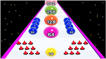 Ball Run 3D Number Merge 2048 - Gameplay Walkthrough - Levels 54-69