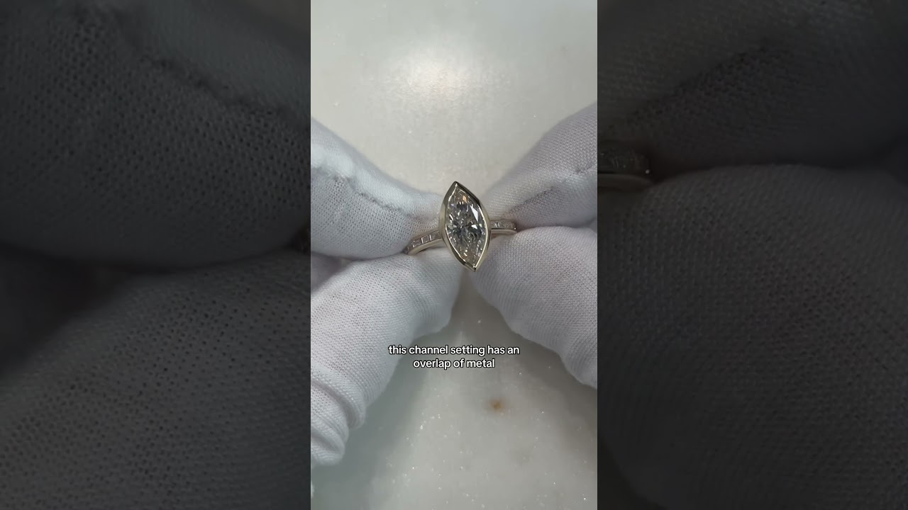 This marquise engagement ring couldn’t have turned out better✨