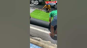 Quấn thảm cỏ nhân tạo giao cho khách hàng - #Shorts #cỏ_nhân_tạo