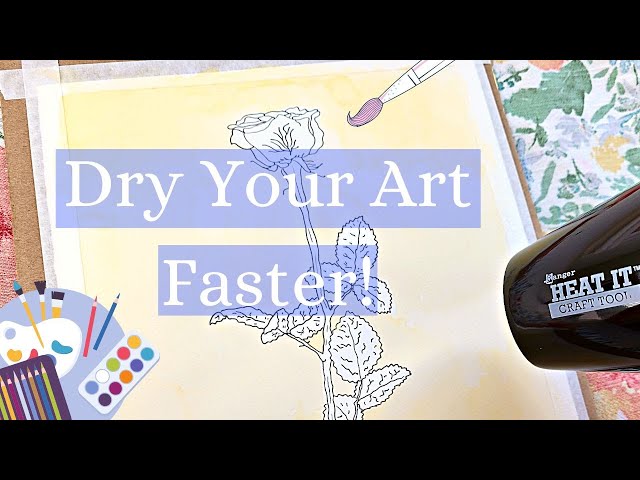 Using a heat gun/hair dryer with watercolour  Just a little video I put  together to show you one of the items I use whilst painting. I may put a  few together