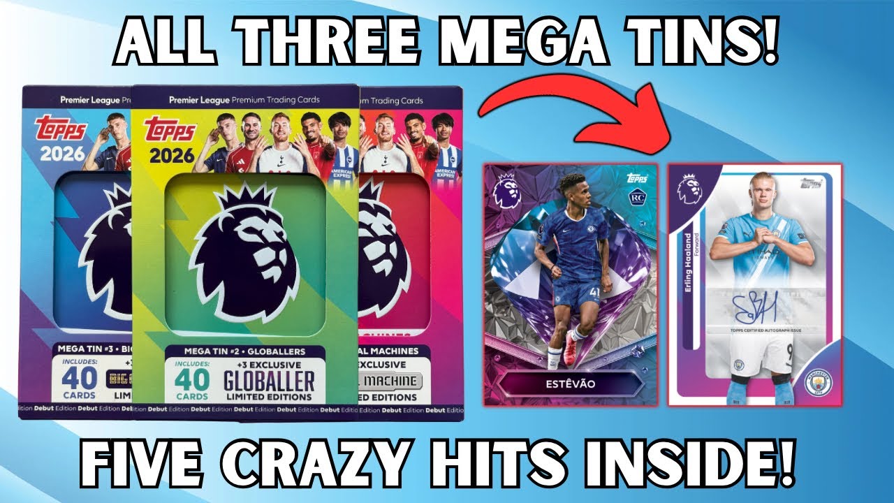 Opening all THREE Topps Premier League 2026 Mega Tins! DIAMOND ROOKIE HIT!