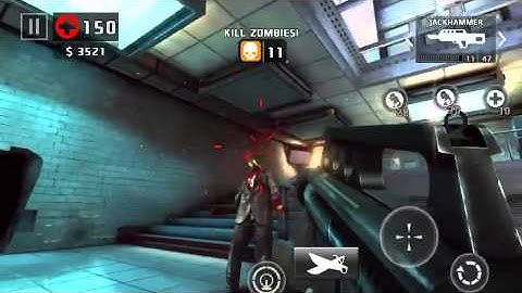 Dead trigger 2 crossbow & jackhammer level 58 gameplay take no damage TDU 55+