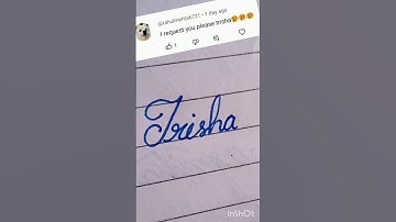 Trisha name write in cursive writing #cursive#writting#shorts#clips