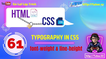 61. Typography in CSS Làm chủ font-weight & line-height - hướng dẫn CSS chi tiết cho người mới