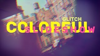 Colorful Glitch Slideshow After Effects Template