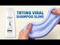 Trying Viral Shampoo Slime! 🤩 (No Borax No ectivater slime 😍)Does it actually work? 🤔