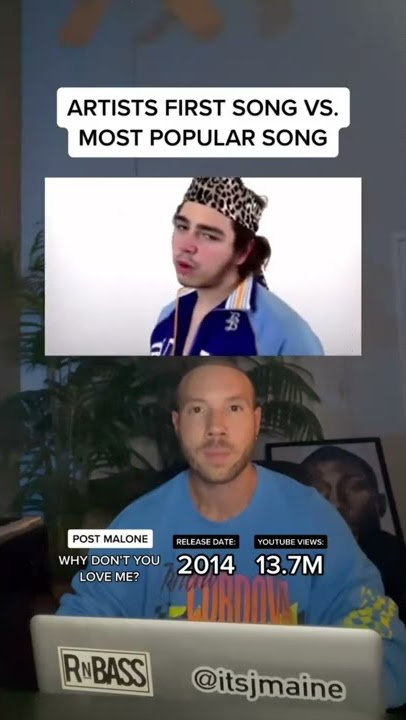 Artists First Song Vs. Most Popular Song: Post Malone #shorts #postmalone #nowplaying