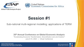 2022 GTAP Conference - Session #1 - Sub-national multi-regional modelling: applications of TERM