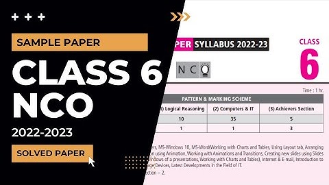 Class 6 NCO sample paper 2022-2023 solved paper/NCO class 6 sample paper 2022-2023/class 6 Olympiad