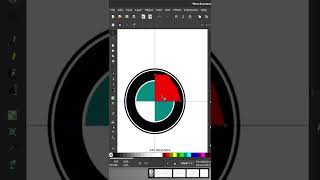 How to make BMW logo in Inkscape || Vector Illustration -- Graphic Design