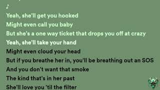 Video thumbnail of "Bailey Zimmerman - You Don't Want That Smoke (Lyrics)"