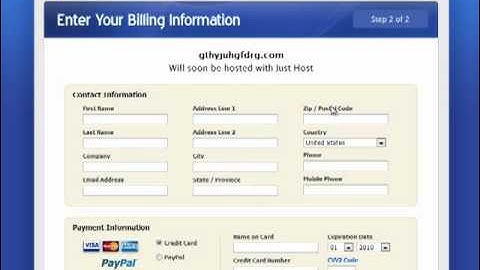 Justhost Sign up Walk Through