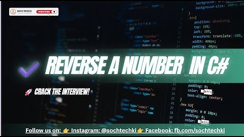 Reverse a Number in C# | Logic Explained |  #csharp #reversenumber #coding #education  #viral