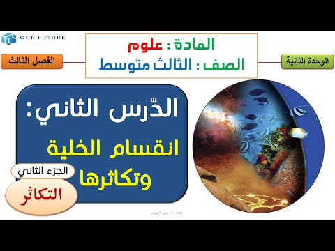 انقسام الخلية وتكاثرها الجزء2من3 علوم ثالث متوسط