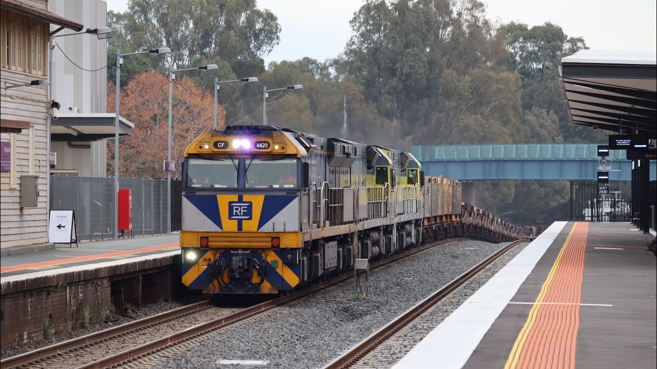 CF Class Leads Qube Empty Steel Train Thru Wangaratta | Vic Spotters
