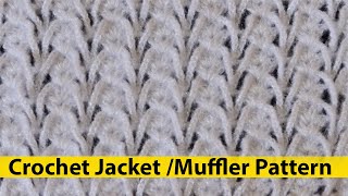 How To Crochet Jacket / Muffler | Crochet Lace Border | Crochet Designs