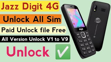 Jazz digit 4G unlock All sim | Jazz digit unlock All Version V1 V9 | jazz digit 4g unlock