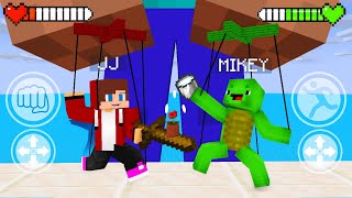 JJ vs Mikey PUPPET PVP BATTLE Game - Maizen Minecraft Animation