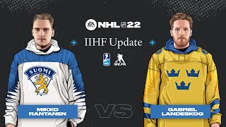NHL 22 Finland vs. Sweden ft. Mikko Rantanen and Gabriel Landeskog