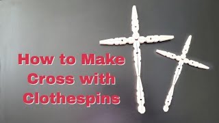 How To Make Cross With Clothespins ✝️#Shorts