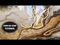 Classic Geode FULL TUTORIAL Resin Art - Step By Step Voiceover by DiankaPours