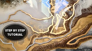 Classic Geode FULL TUTORIAL Resin Art - Step By Step Voiceover by DiankaPours