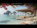 CALM WAVES 🌊 Tropical Paradise Relaxation | Ocean Breeze, Luxury Beach Ambience &amp; Deep Sleep Music