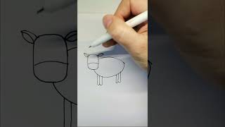 Disegnare una Mucca Facile Facile  #shorts