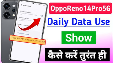 oppo reno 14 5g me data usage kaise show kare | oppo reno 14 daily data used kaise on kare