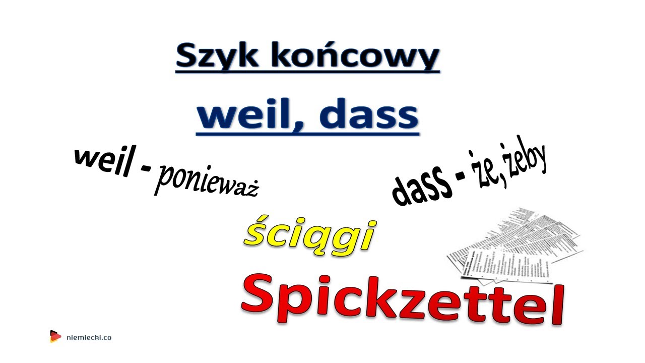 Weil i Dass - Ściąga + ćwiczenia - Niemiecki dla początkujących #15