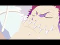 Katakuri eating doughnuts and revealing his secret one piece