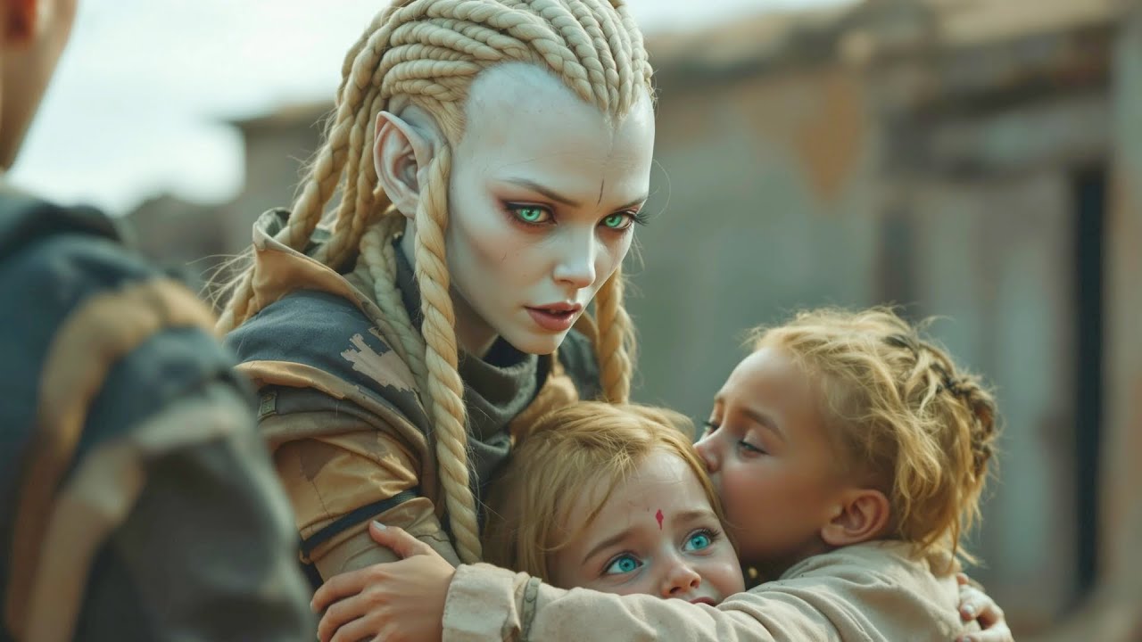 In Front of Everyone, the Alien Woman's Two Children Hugged Me and Said, 