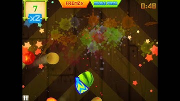 Fruit Ninja Over 1000! HD No mods or cheats! Screen Recorded HD