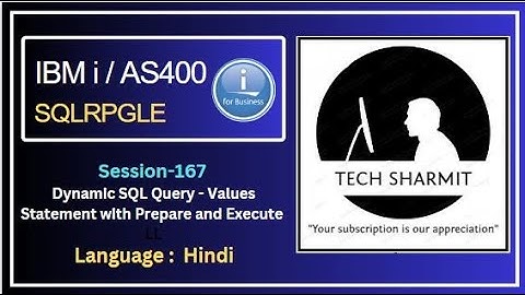 Dynamic Sql Query -  Prepare and Execute Statement with Values statement in IBMi DB2 | SQLRPGLE IBM