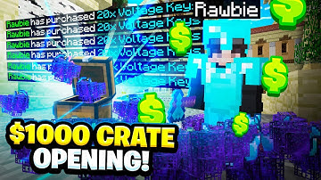 SPENDING *$1000 IRL* ON MINECRAFT CRATE KEYS... (OP) | Minecraft Prison | Complex Prisons [7]